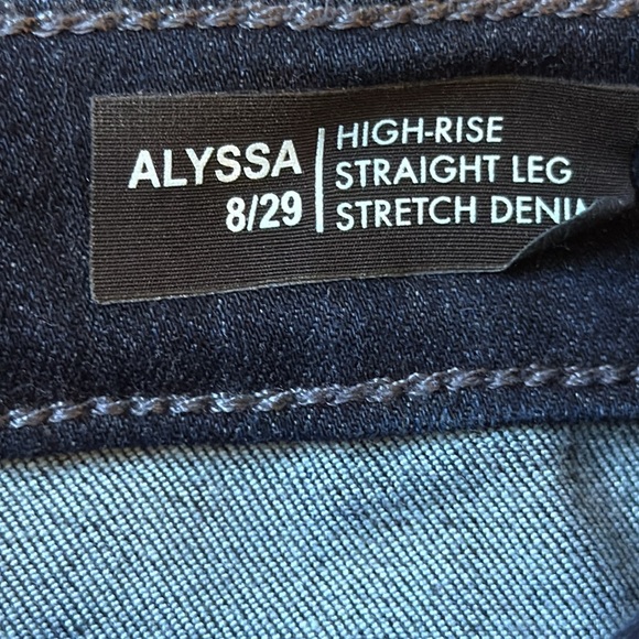 Buffalo David Bittman Alyssa Jean Hi-Rise Dark Blue Straight Stretch Size 8/29 - Picture 2 of 11